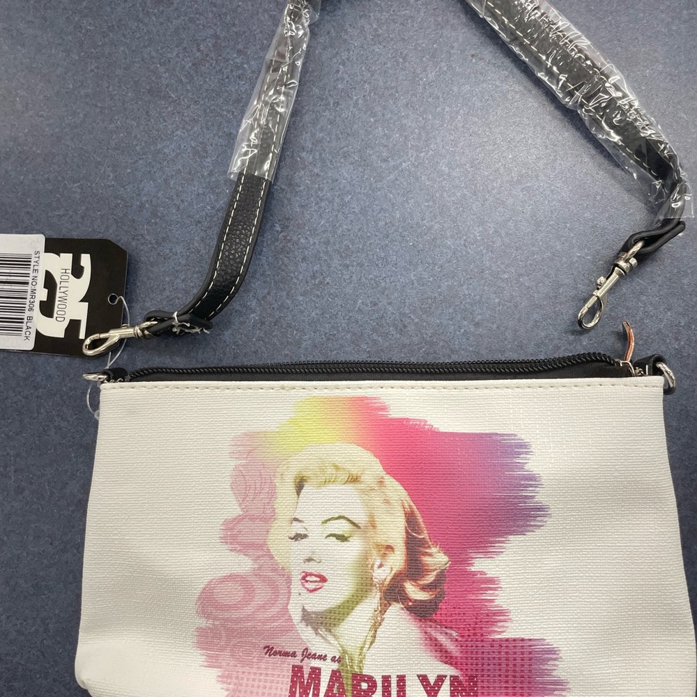 White and Pink Artistic Clutch with Pop Art Design